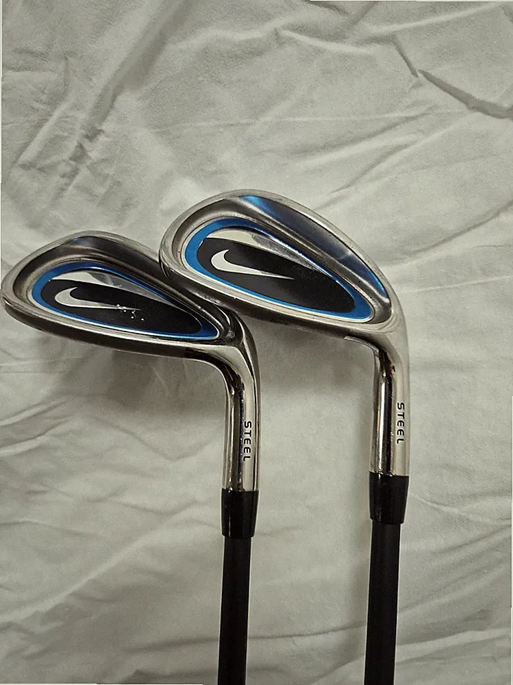 Nike Golf Steel Junior Kid Golf Clubs Set Of 2 Blue Mid, Pitching Wedge