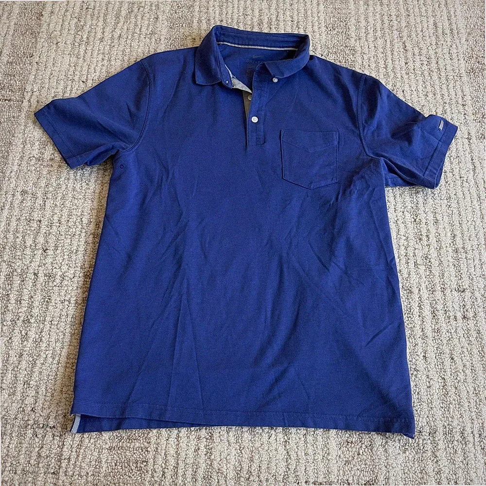 Nike Mens Dri-FIT Polo Shirt Blue Short Sleeve Pocket Standard Fit Size M