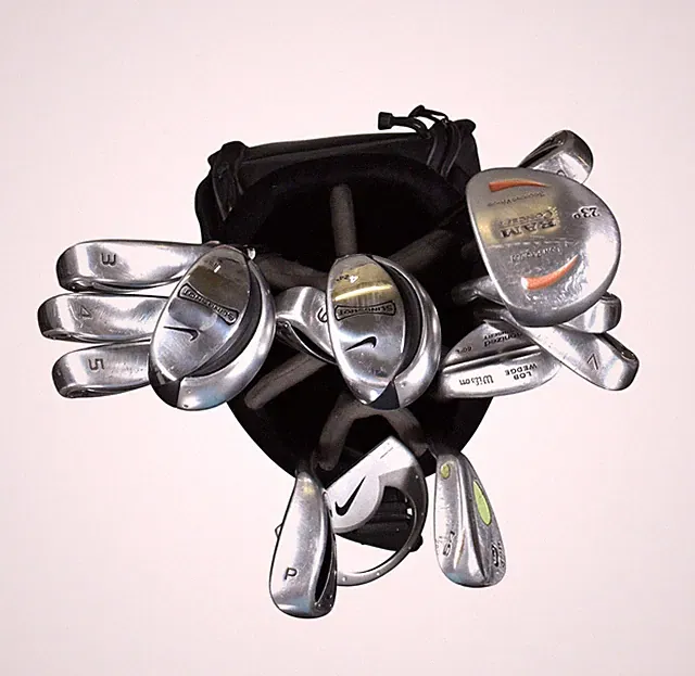 Nike Slingshot Iron Set 3-PW Steel Stiff Flex RH w/ Hybrid Clubs & Cart Bag