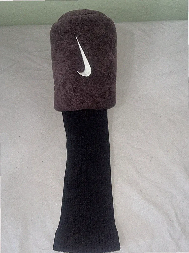Nike Vintage Golf Wood Club Head Cover X Plush Sock Fuzzy - Brown Fairway