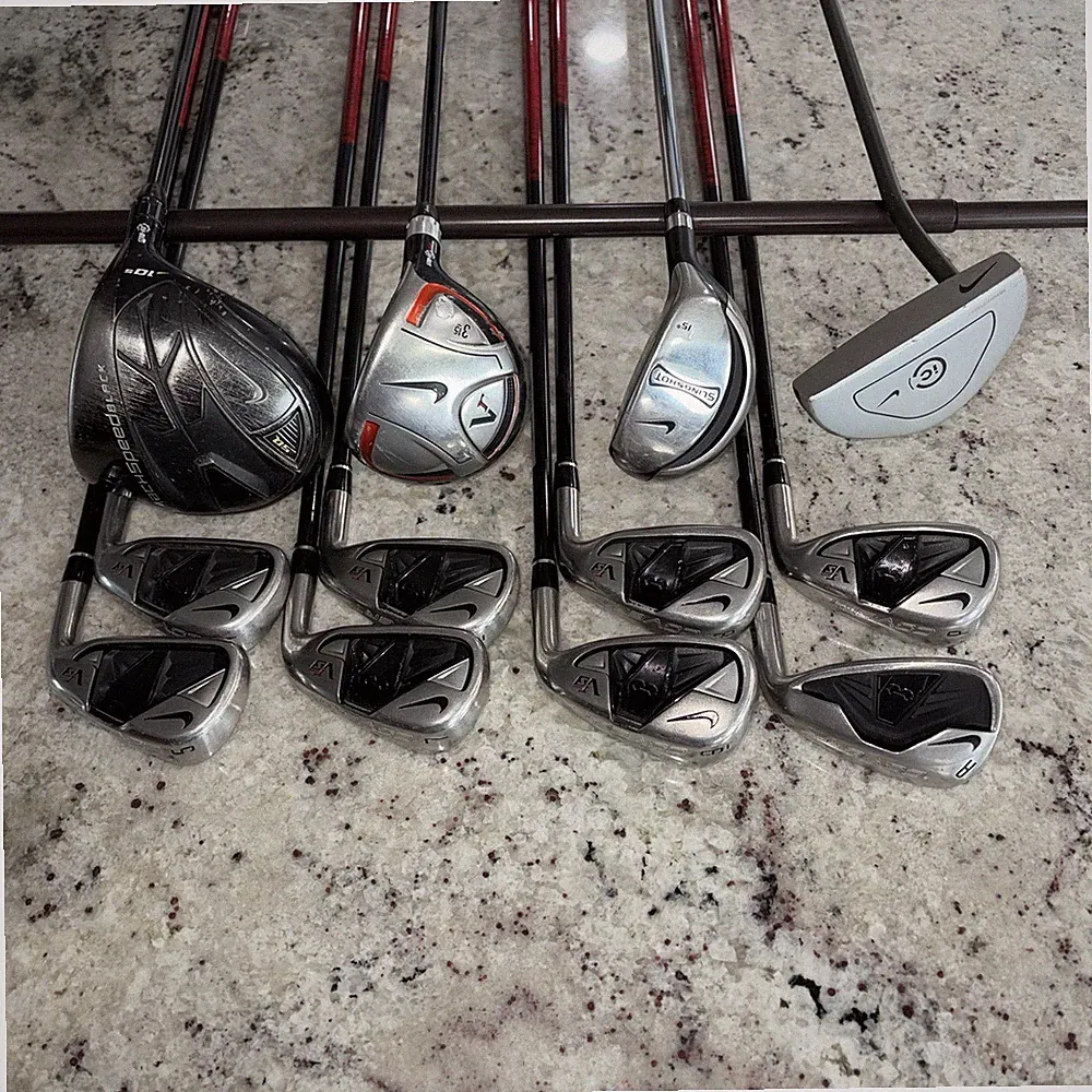 Nike VRS Covert Driver Wood Hybrid Irons R Flex Putter Complete Golf Club Set