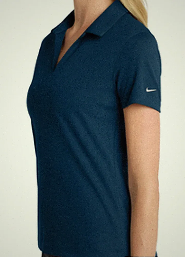 Nike Women's Dri-FIT Micro Pique 2.0 Polo Size L Color Navy