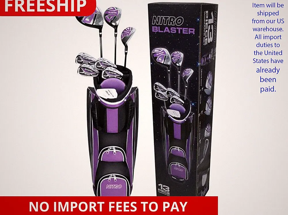 Nitro Golf Club Complete Set, Ladies, 13-Piece, Right-Handed