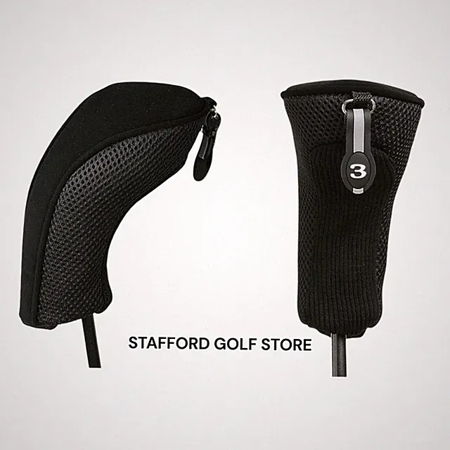 No Logo Hybrid Headcover Black Neoprene Rescue Cover #1-9 PW AW SW - NEW