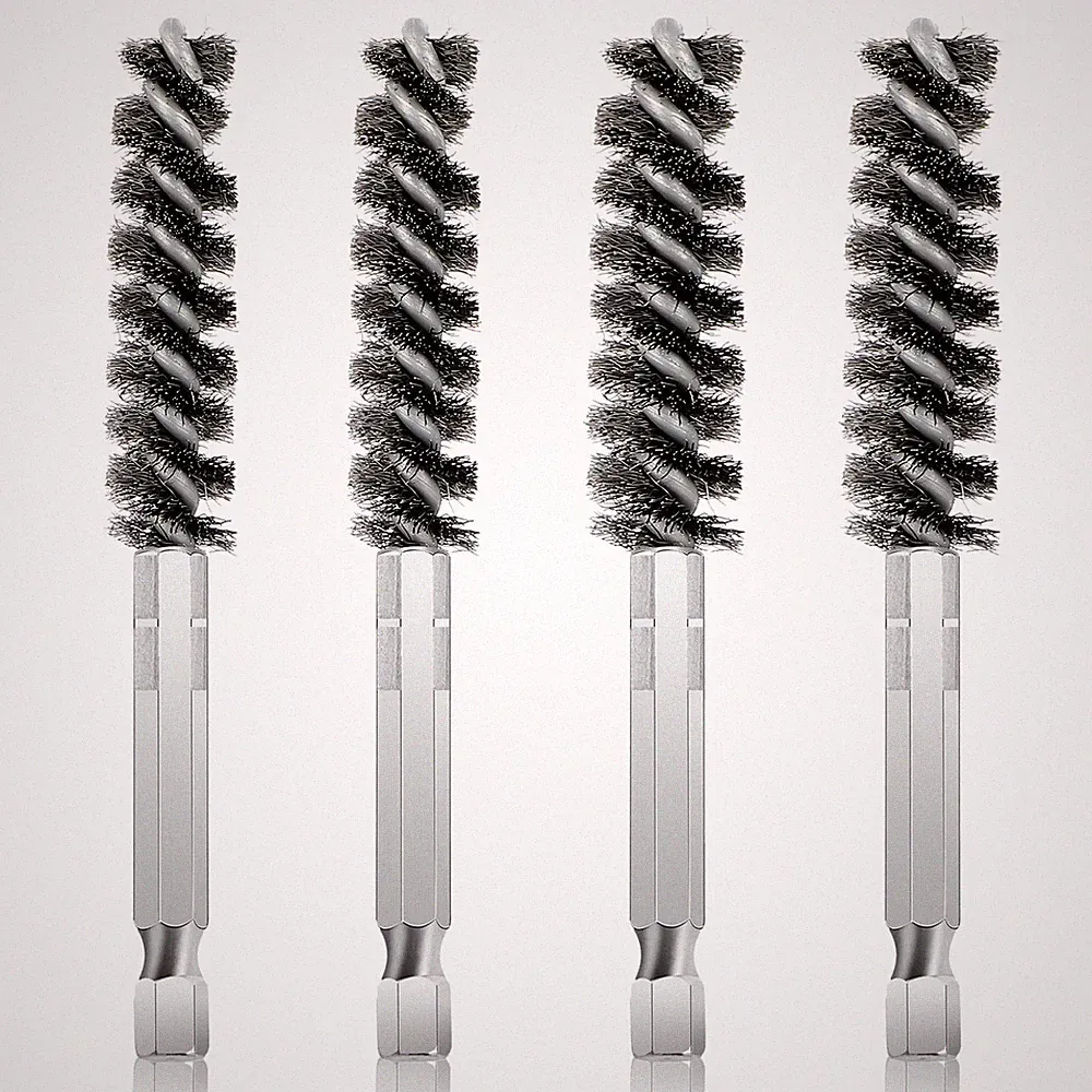 Nogeqi 4 Pack Golf Club Hosel Brush, Stainless Steel Wire Brush Silver