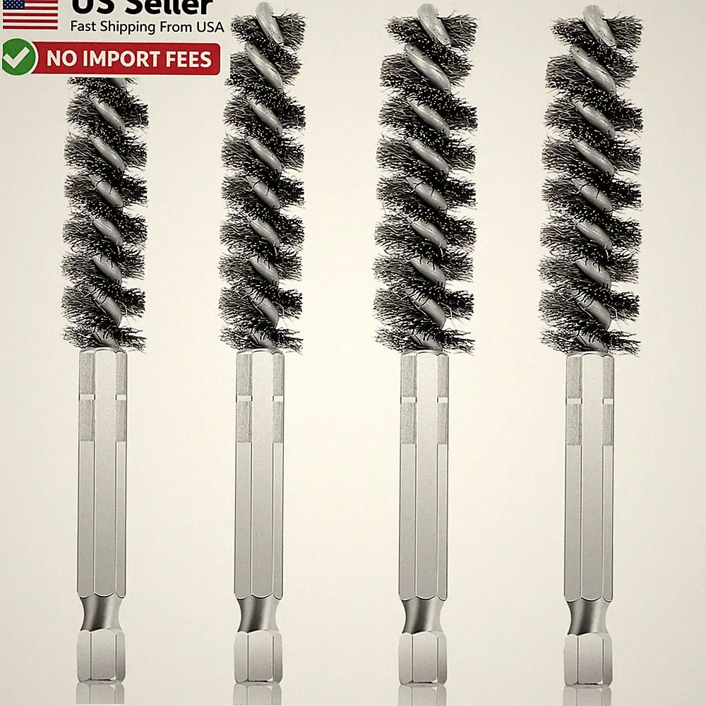 Nogeqi 4 Pack Golf Club Hosel Brush Stainless Steel Wire Drill Hex ShankFROM USA