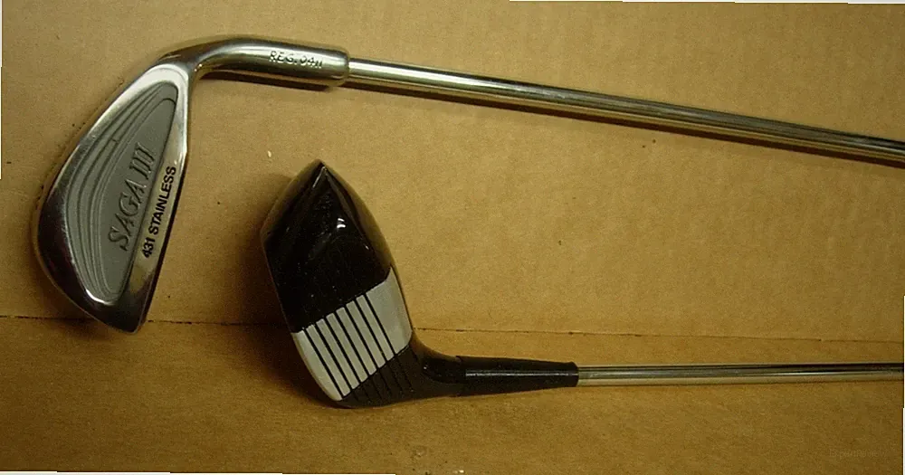 NOS 1990s Northwestern Golf SAGA III 3 Woods 8 Irons 431 Steel RH Single Flex