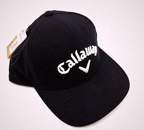 NWT Callaway Golf Performance Pro Tour Cap Odyssey Hat - Black/White, Adjustable