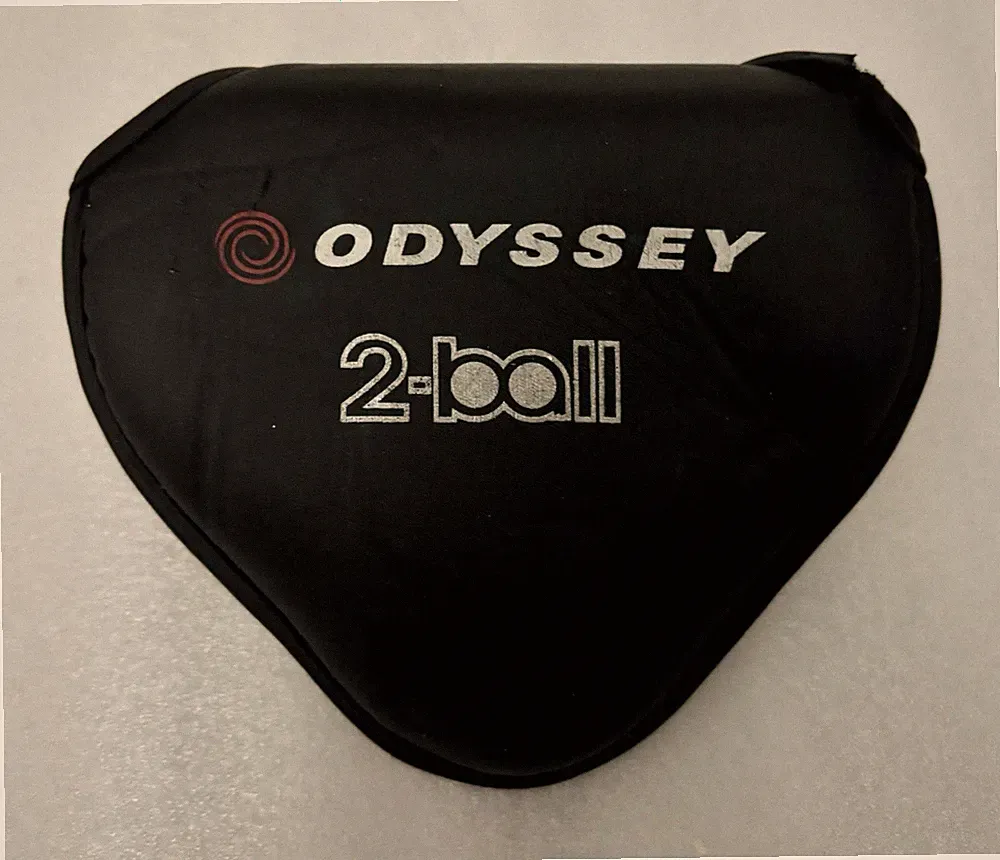 ODYSSEY 2-Ball ⛳️ Mallet Golf Club Putter Head Cover Black White Fast Shipping