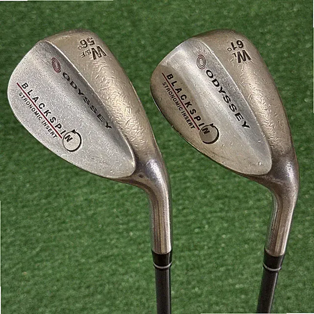 Odyssey Blackspin Wedge Set SW 56° LW 61° Stronomic Insert Black Coated Steel RH