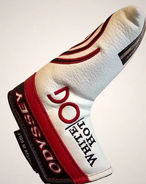 Odyssey Golf White Hot OG Blade Putter Head Cover White/Black/Red