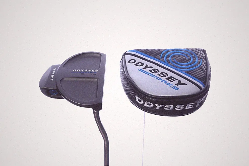 Odyssey O-Works Black 2-Ball 34 in Putter Mallet RH Odyssey Stock Steel Pistol