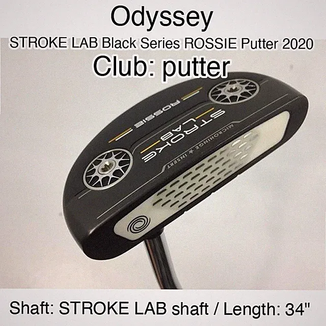 Odyssey STROKE LAB Black Series ROSSIE Putter 2020 putter Putter 34" STROKE LAB