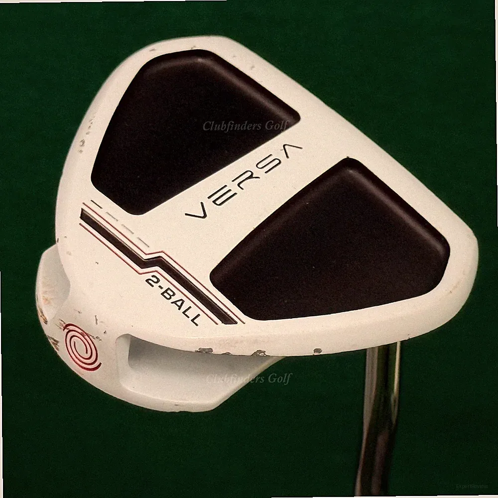 Odyssey Versa 2-Ball White 34" Double-Bend Mallet Putter w/ Super Stroke
