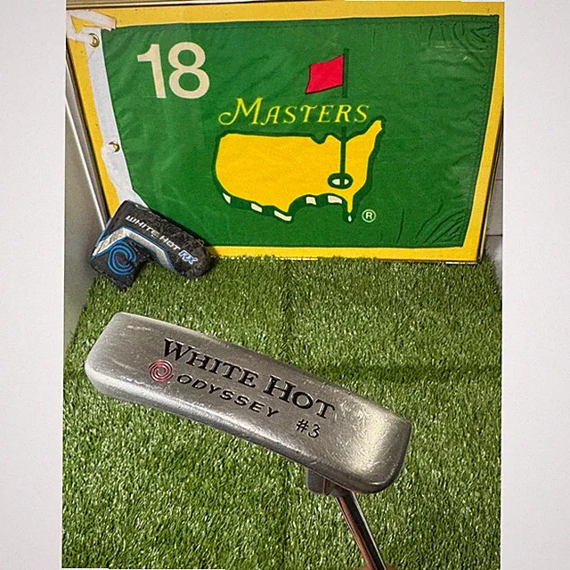 Odyssey White Hot #3 Blade Putter RH 35" Winn 2020 Vision Grip WH RX Headcover