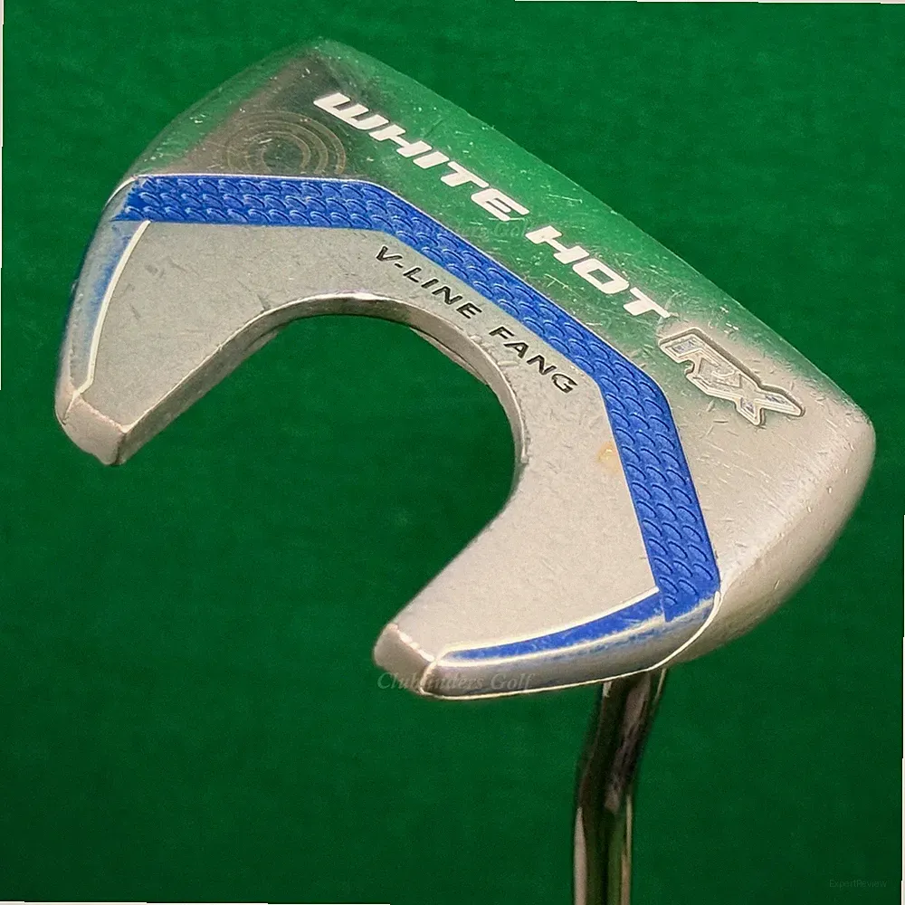 Odyssey White Hot RX V-Line Fang 33" Double-Bend Mallet Putter Golf Club