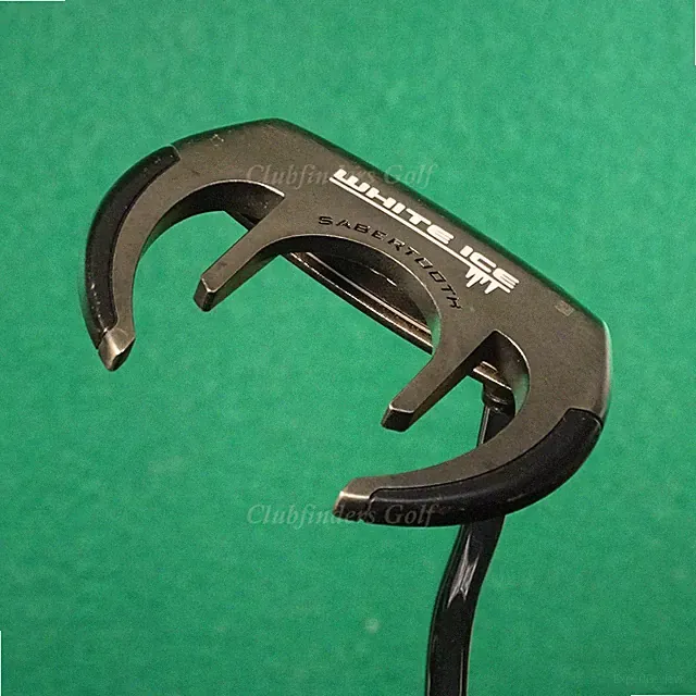 Odyssey White Ice Sabertooth 38" Double-Bend Mallet Putter w/ Super Stroke