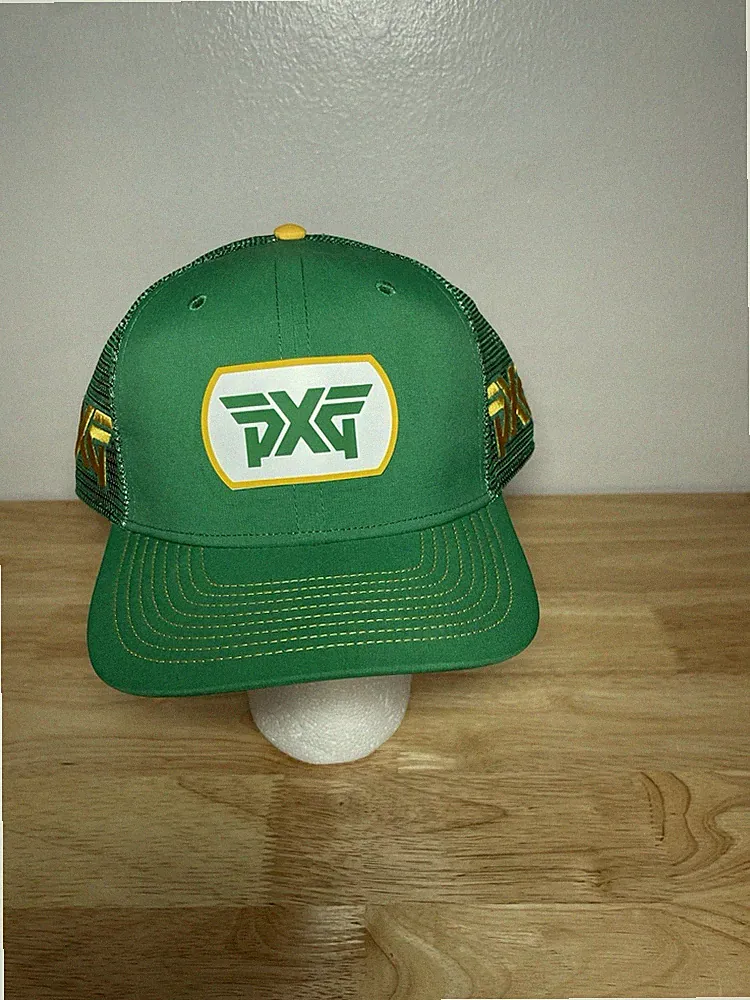 PXG Adjustable Snapback Hat Green Yellow White