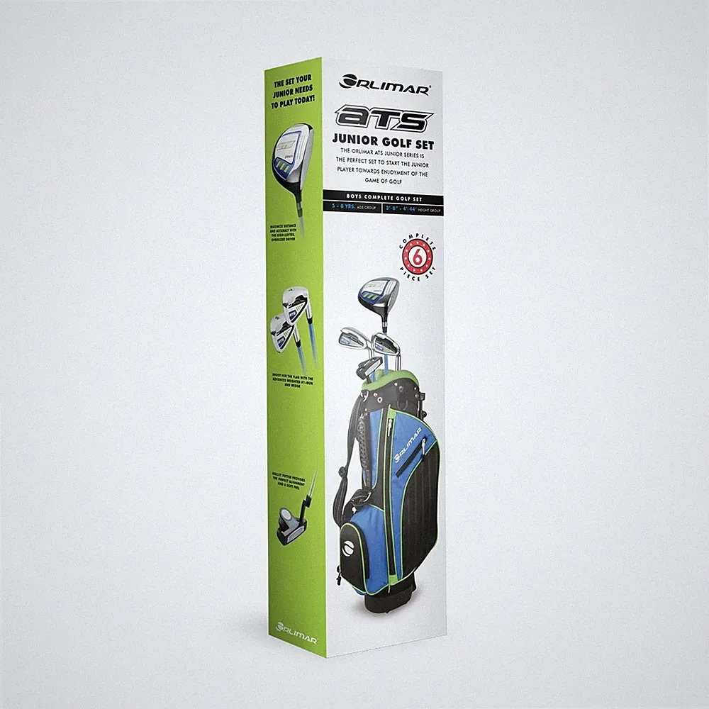 Orlimar Ages 5-8, Blue/Lime (4 Clubs), 5-8 Series Club Set)