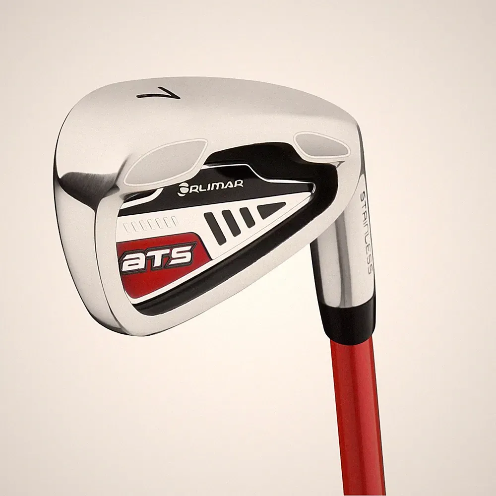 Orlimar ATS Junior #7 Iron Red/Black Golf Club for Boys Ages 9-12 - Left-Hand