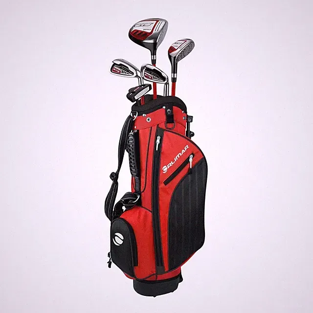 Orlimar ATS Junior Boys Complete Golf Set Red/Black LH Ages 9–12 8-Piece w/ Bag