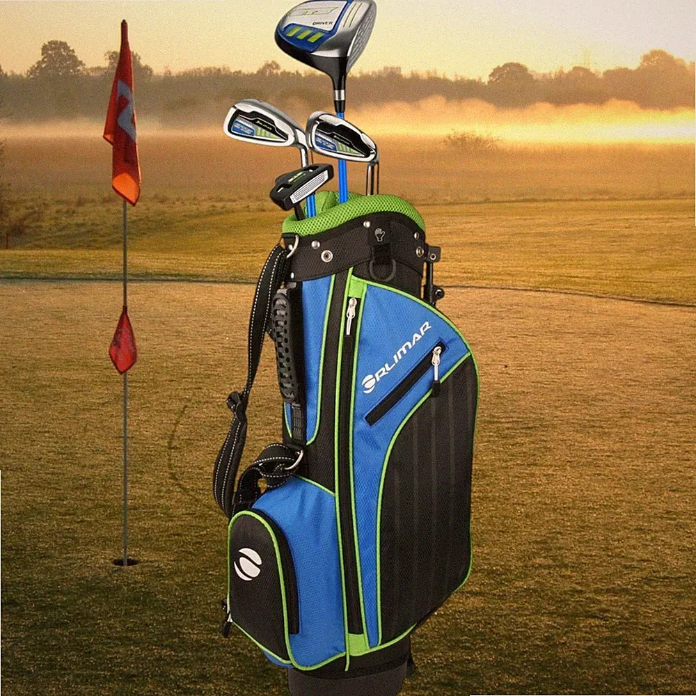 Orlimar ATS Junior Boys Golf Set Ages 5-8 RH Blue Lime 6 Piece Kids Set