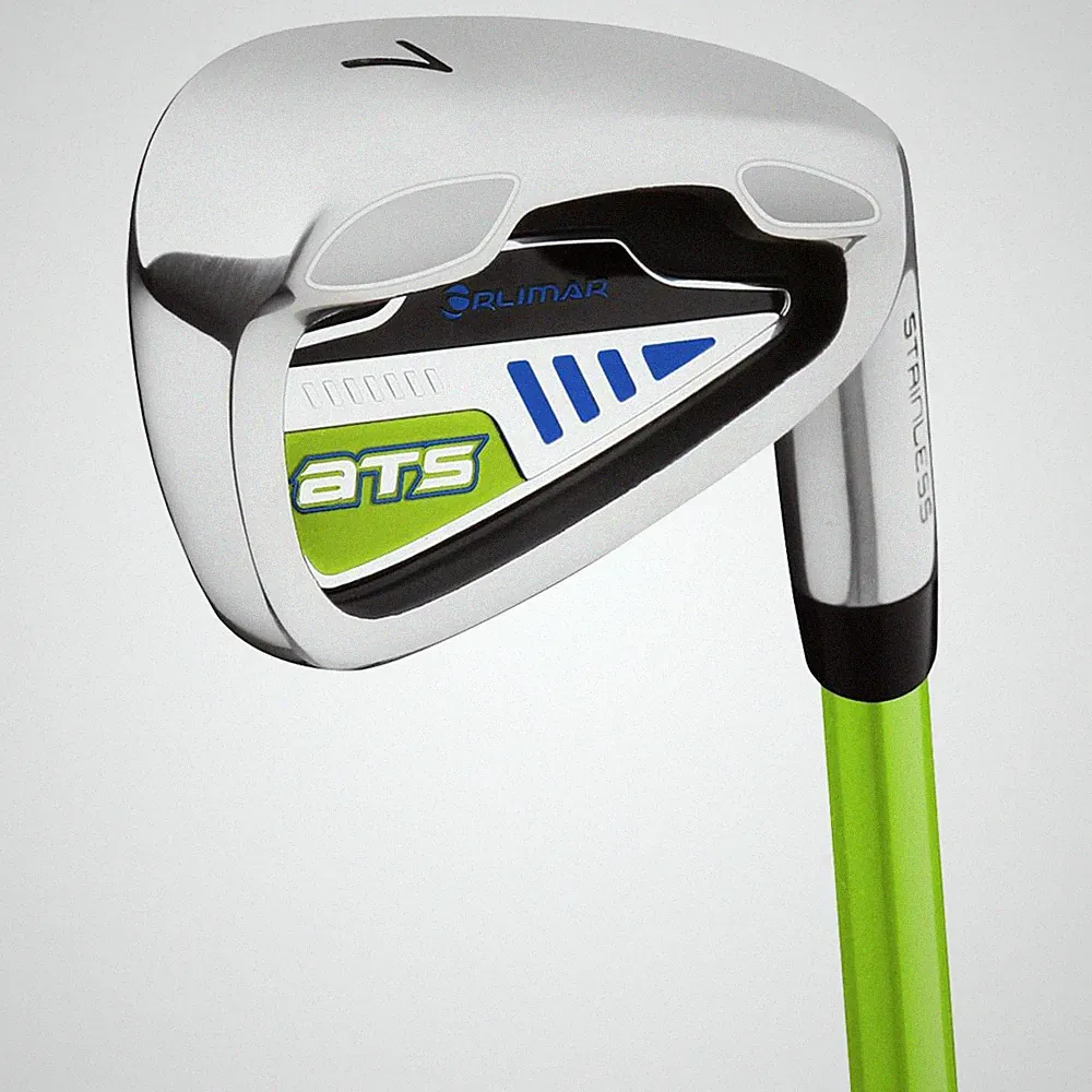 Orlimar ATS Junior Boys Iron Golf Club -Lime/Blue Ages 3-5 Kids - Left-Hand #7