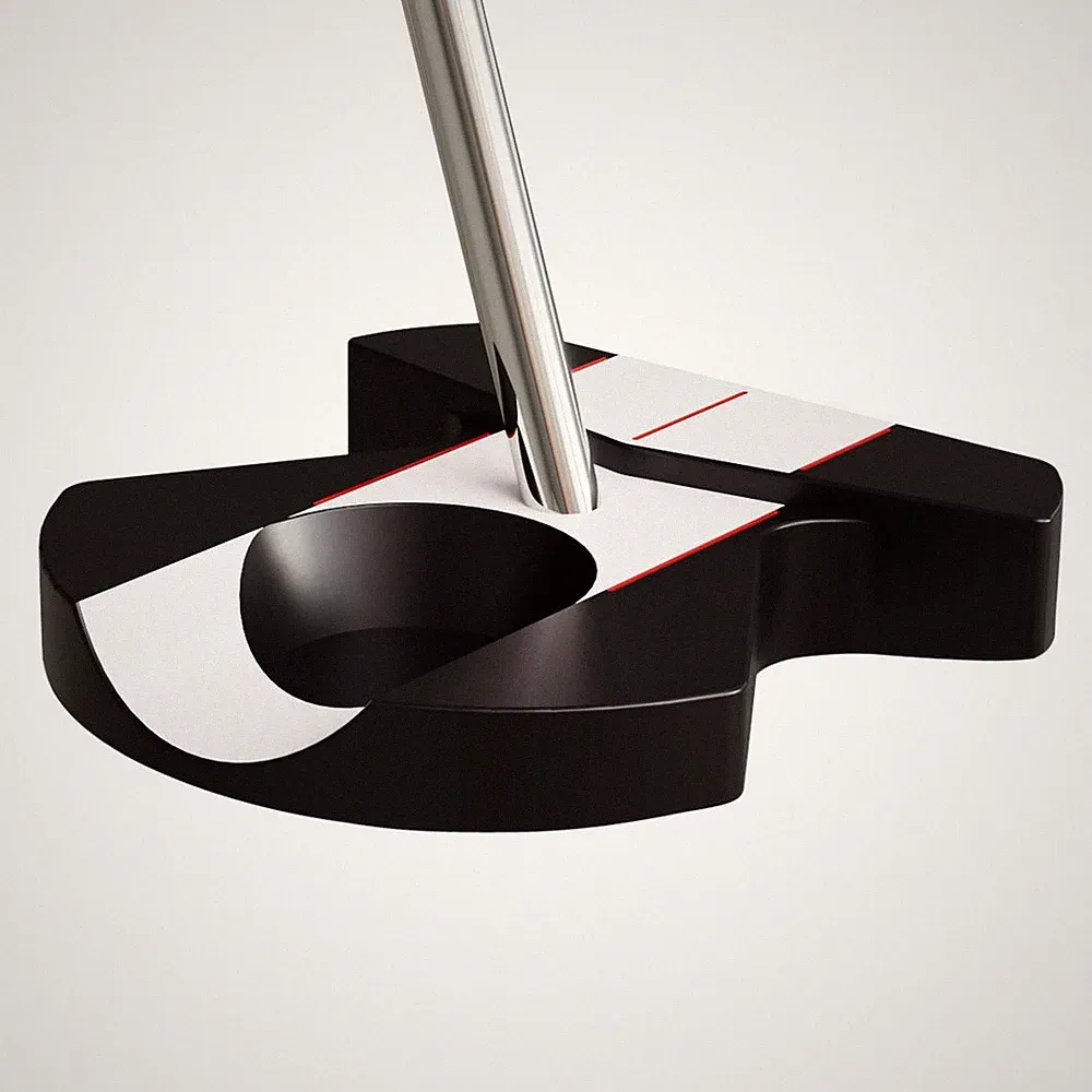 Orlimar F9 ZT Zero Torque Putter LH 35" Black White Steel Shaft Headcover
