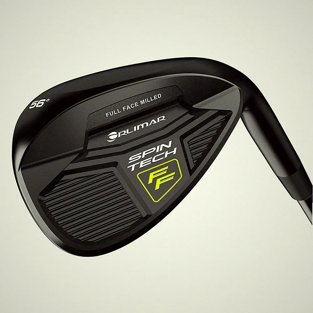 Orlimar Golf Spin Tech Full Face Cavity Back Black Wedges Laser Engraved Grooves