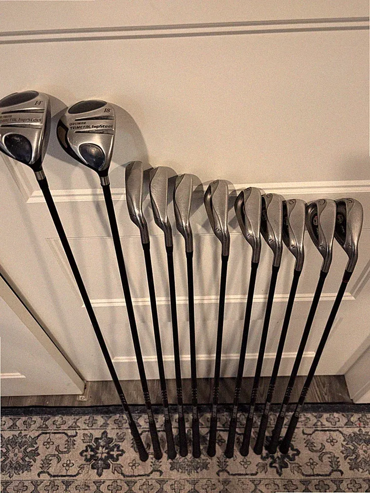 ORLIMAR HIP STEEL Golf Club Set RH 3W 5W 4-9 PW GW SW R Flex Graphite Shafts