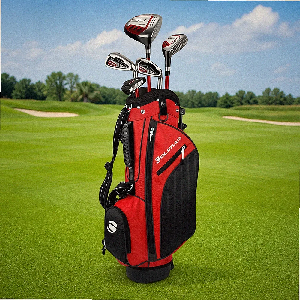 Orlimar Junior Golf Club Set Boys Ages 9-12 RH 8 Piece Red Black Complete Set