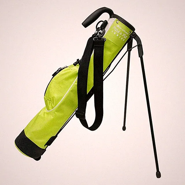 Orlimar Pitch 'N Putt Junior Golf Bag with Stand, Lime Green 25"