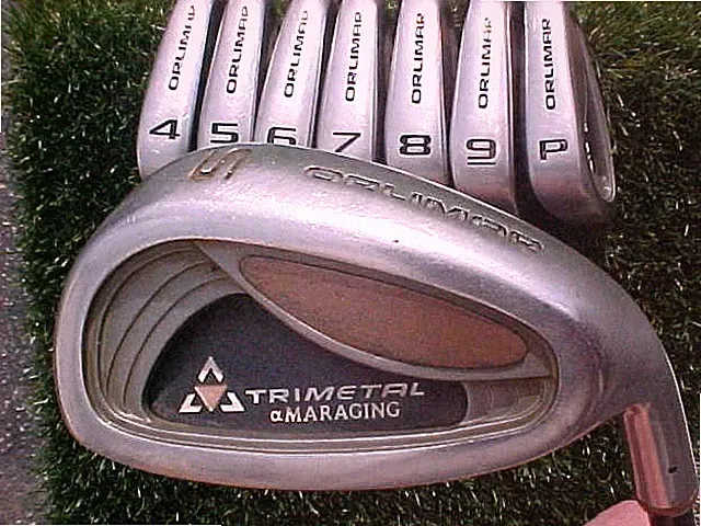 Orlimar TriMetal Maraging Golf Clubs Irons Set 4-SW w Graphite & New Winn Grips