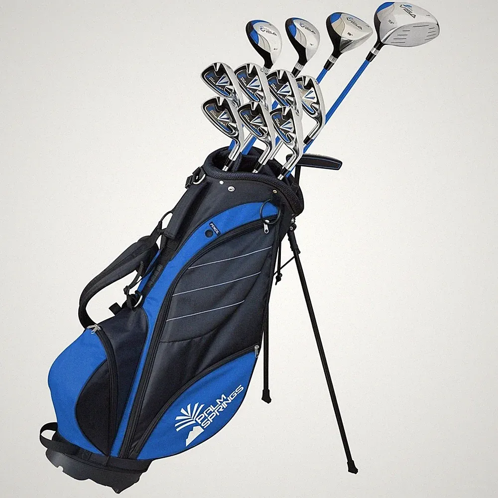 Palm Springs Golf VISA V2 MENS GRAPHITE/STEEL Club Set & Stand Bag
