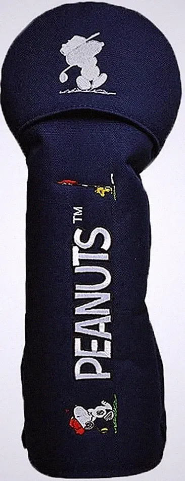 Peanuts Snoopy Driver Head Cover Navy Blue H-460 Golf Uplark Storage Bag Japan