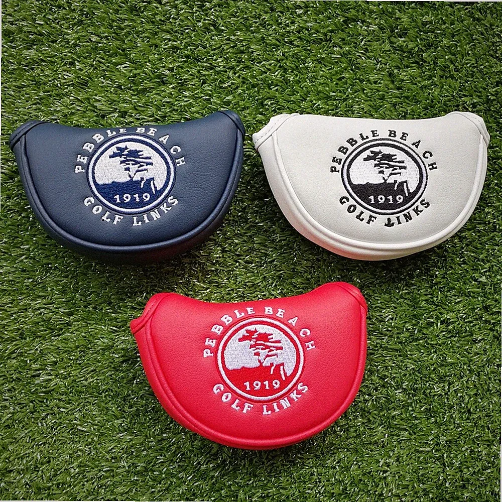Pebble Beach Golf Mid Mallet Putter Head Cover for Small Center Shaft Putters