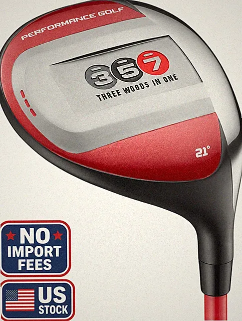 Performance Golf 357 Hybrid 21° RH Regular Flex – 3 Wood Distance, Easy 7 Wood