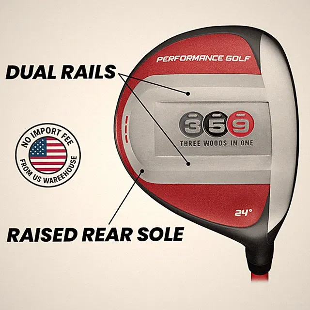 Performance Golf 359 Super 9-Wood Fairway Hybrid Senior Flex Left Hand US STOCK