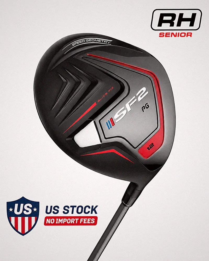 Performance Golf SF2 Driver Senior Flex Anti Slice Forged Titanium RH