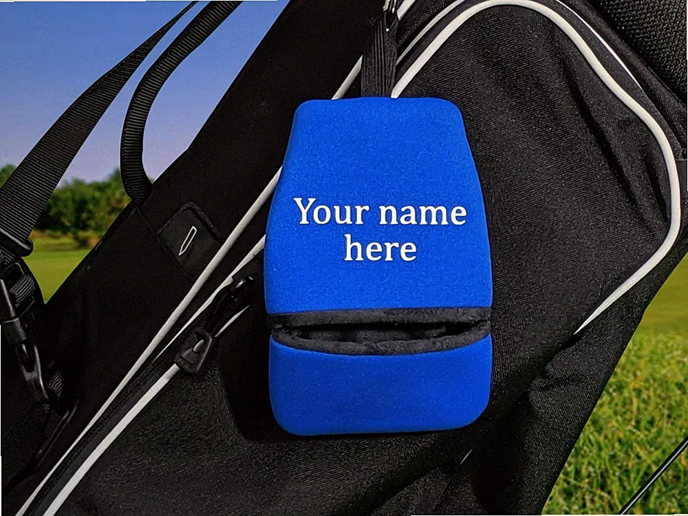 Personalized Golf Club and Ball Cleaner, Iron Cleaner, Golf Ball Cleaner Pouch