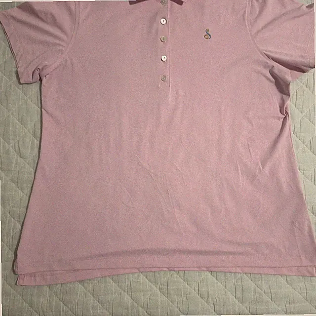 Peter Millar Womens XL Pink Performance Golf Polo Shirt Short Sleeve