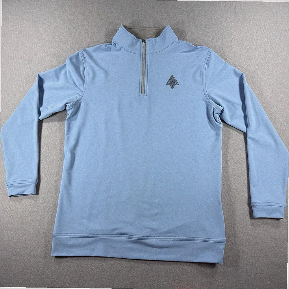 Peter Millar Youth Large 11-12 Blue 1/4 Zip Pullover Edgewood Valley CC Golf