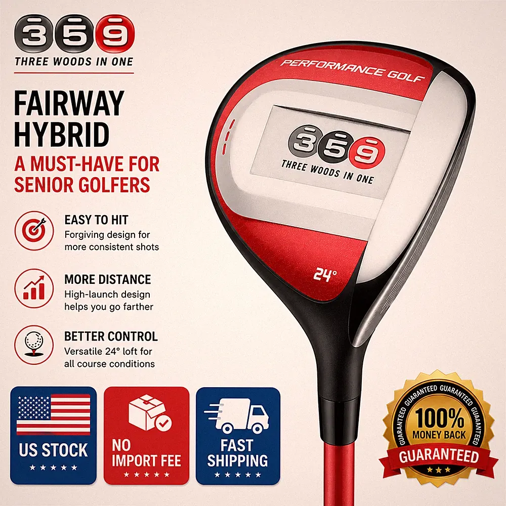 PG Performance Golf 359 Fairway Hybrid 65g Regular Shaft Super 9 Wood Right Hand