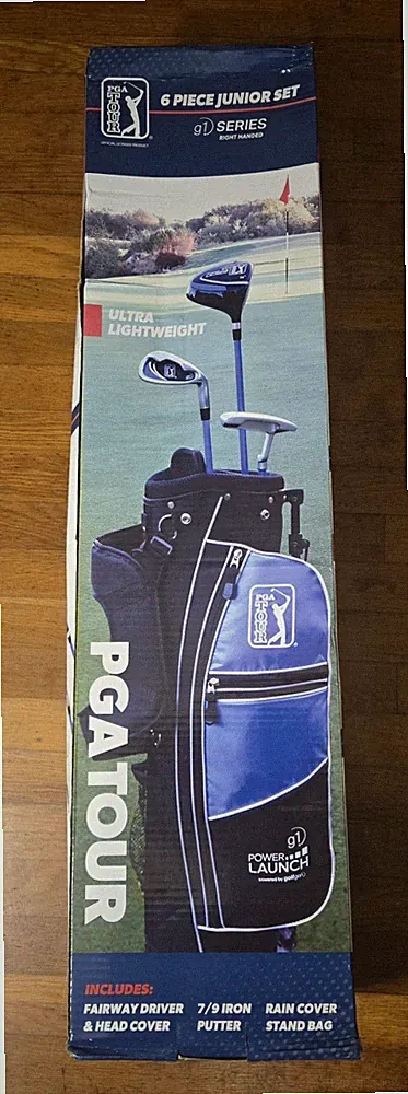 PGA Tour G1 Series Junior 6 Piece Golf Club Set, Ages 8-12, Large, Right Hand
