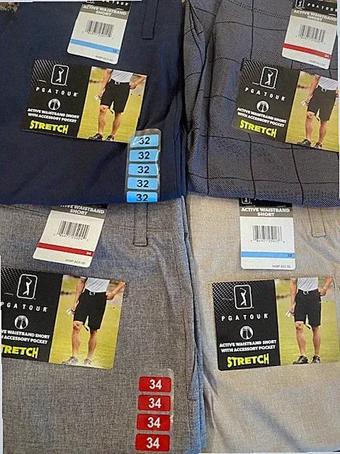 PGA Tour Mens Active Waistbands Golf Strech Shorts SELECT COLOR & SIZE $65 MSRP