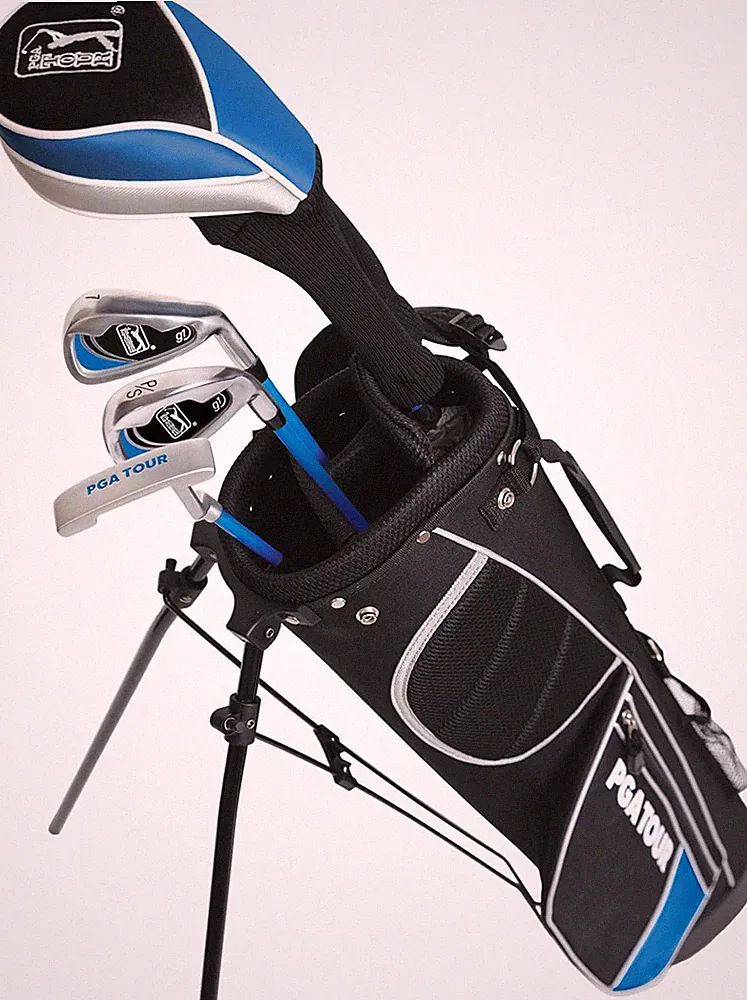 PGA Tour Youth Golf Club Set for Ages 5-15+ (3’5”-5’10”), Right and Left-Handed