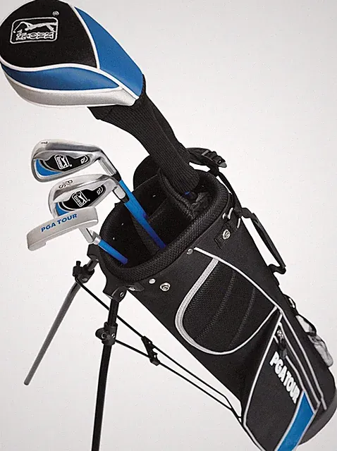 PGA Tour Youth Golf Club Set for Ages 8-12 & 12+ (4’8”–5’10”), Right and Left-Ha
