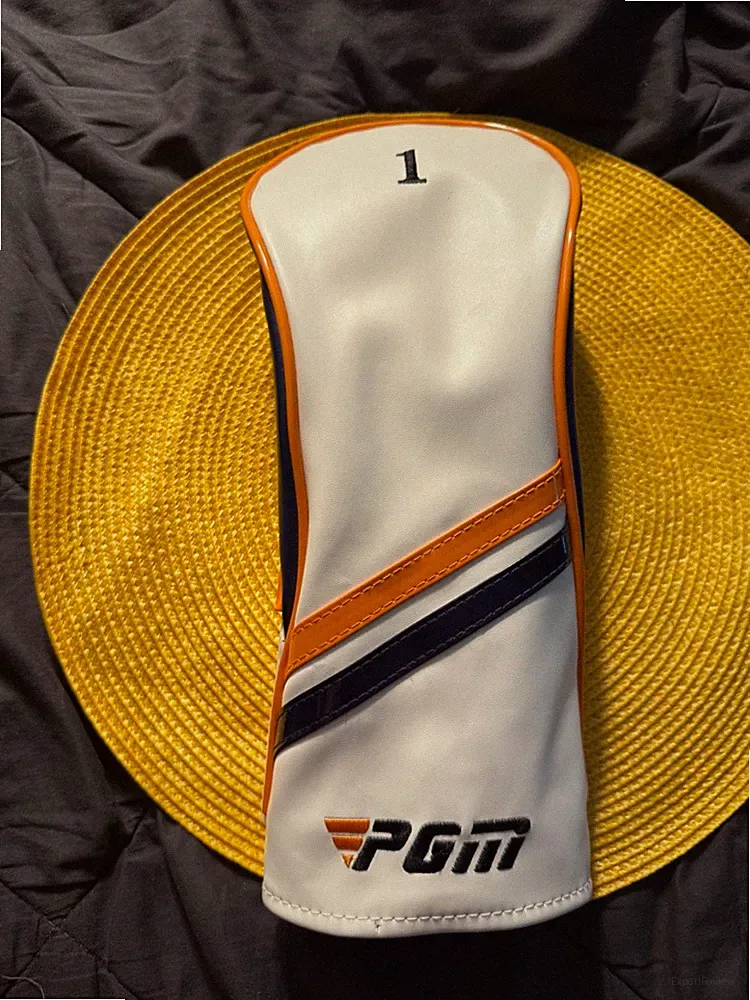 PGM #1 Vinyl Orange/Black Golf Club Head Cover