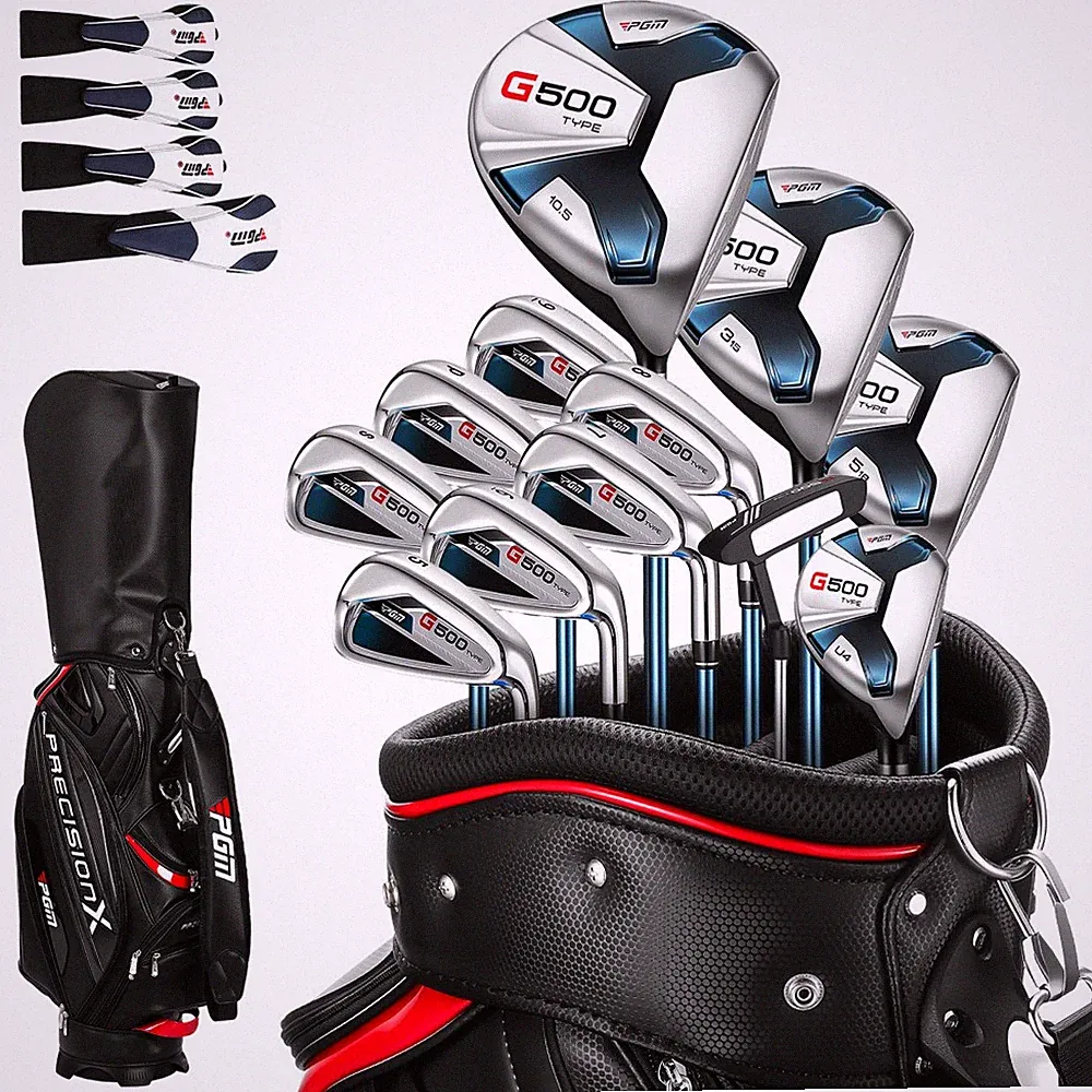 PGM 12x Complete Golf Clubs Set for Men Beginners Titanium Driver R-Flex Carbon