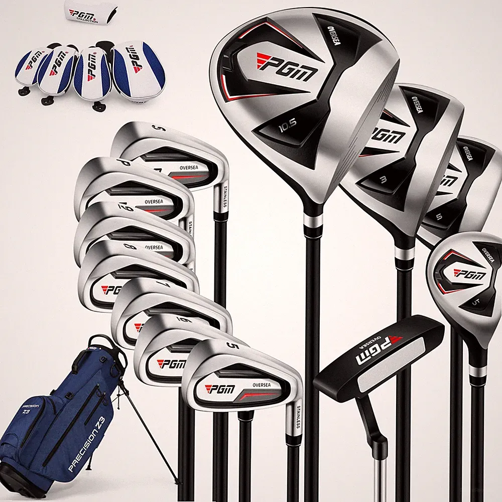 PGM 18 Pieces Men's Complete Golf Club Set with Driver, Fairway, Hybrid, Iron...